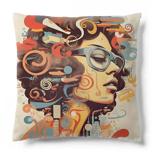 funky Lady 60's style Cushion