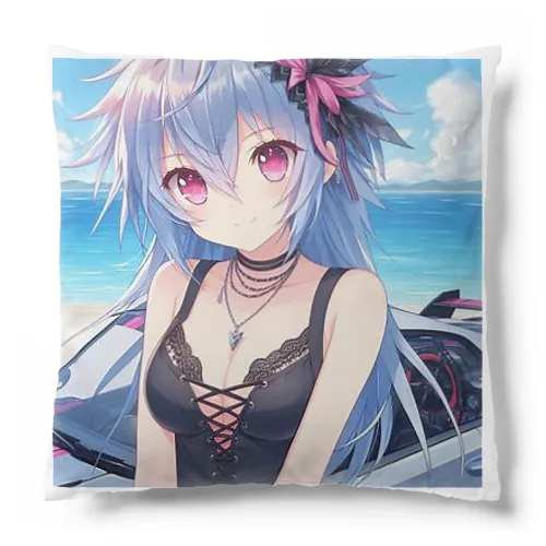 黒のタンクトップの女の子❣️ Cushion