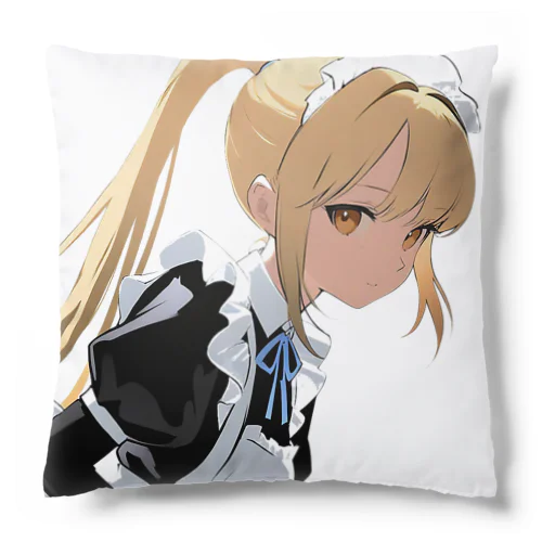 金髪ポニテメイドさん Cushion