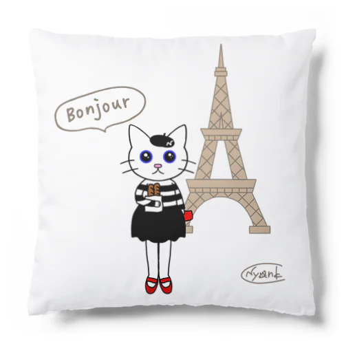 にゃんくしー inフランス Cushion