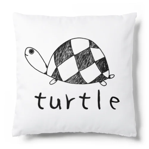 turtle 可愛い手書きの亀のイラスト Cushion