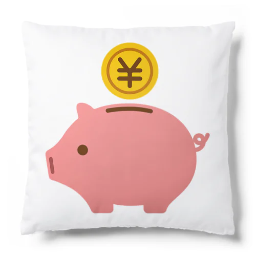 豚の貯金箱（お金） Cushion