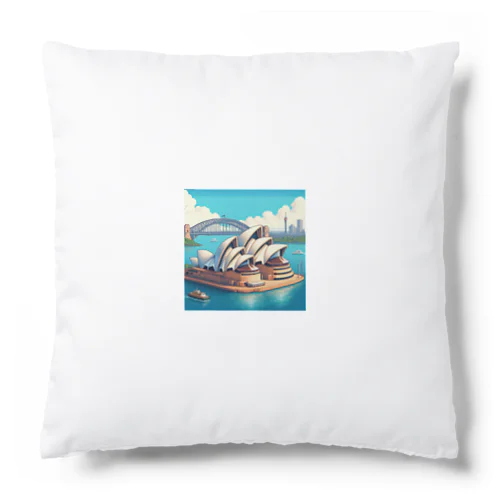 シドニーオペラハウス（pixel art） Cushion