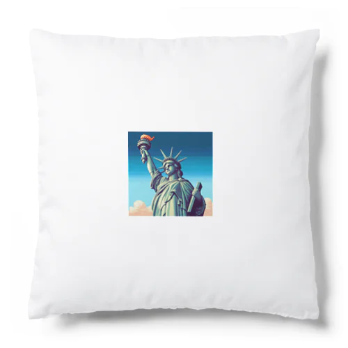 自由の女神像（pixel art） Cushion