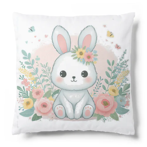 お花畑のうさぎ Cushion