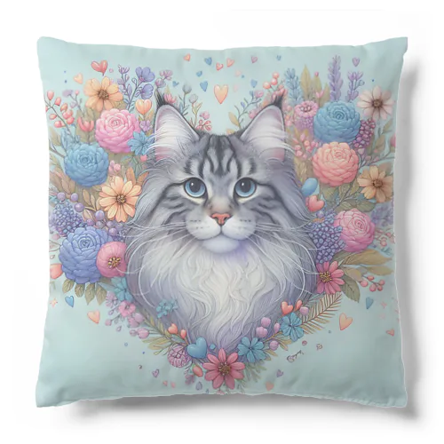 猫と愛花 Cushion