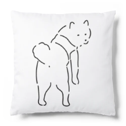 振り向きおまめしば Cushion