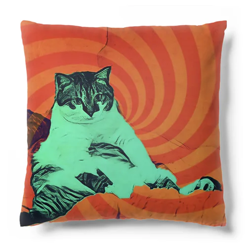 cat of feel bull:type B Cushion