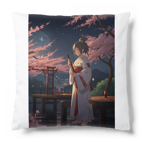 女騎士、桜の下で Cushion