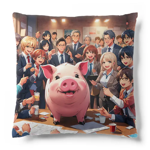 チームビルディングイベントを企画するミニブタ Cushion