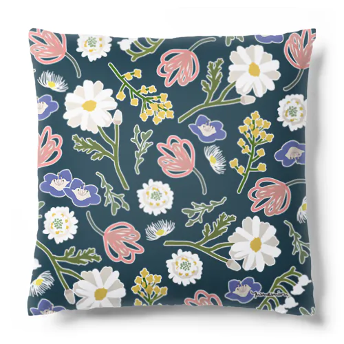 Spring Flower Pattern 春の花柄 Cushion