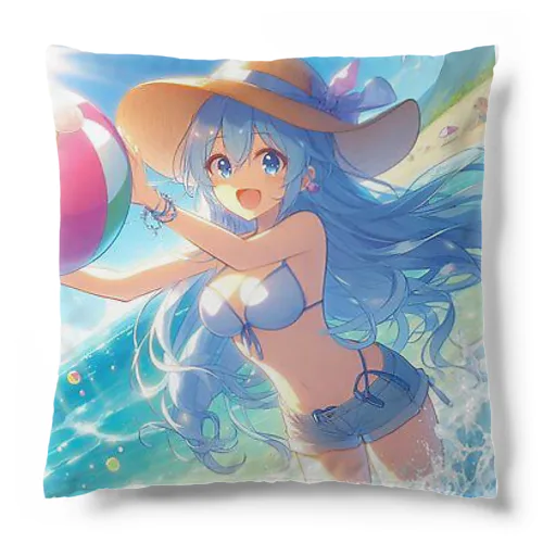 海辺で明るいビーチボールの音❣️ Cushion