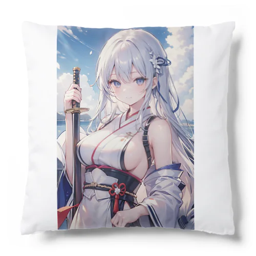 日本刀をもった美少女 Cushion