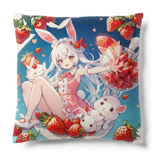 いちごうさぎ02 Cushion