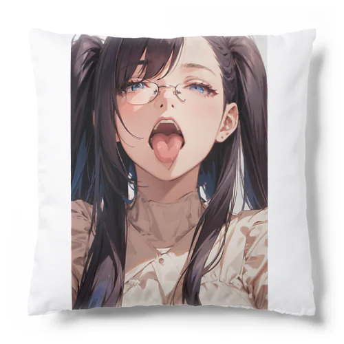 黒髪美少女　美鈴ちゃんメガネ Cushion