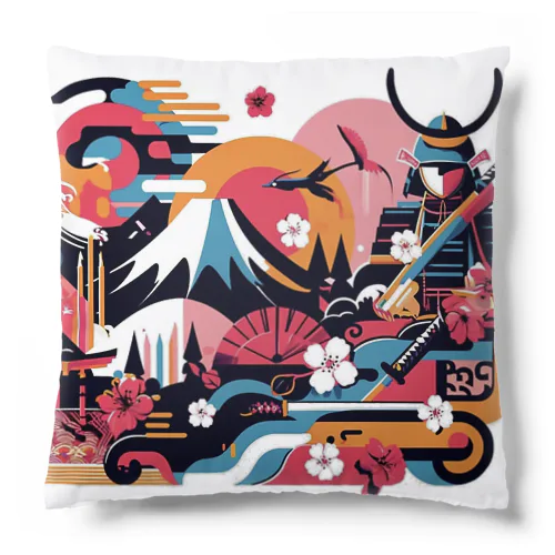 日本の伝統と現代アートの融合 Cushion