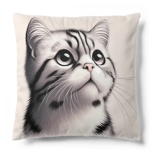 斜め上を見る猫 Cushion