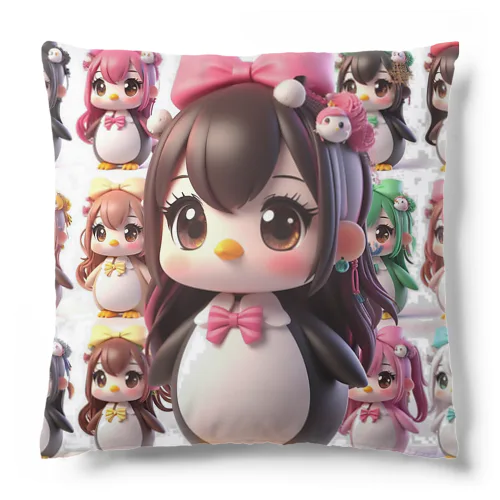 可愛いペンギン女子 Cushion