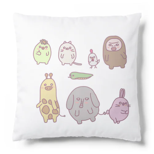 動物集合（´(ｪ)｀） Cushion