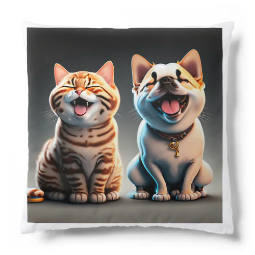 ご機嫌な猫と犬 Cushion