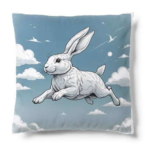 空飛ぶウサギ Cushion