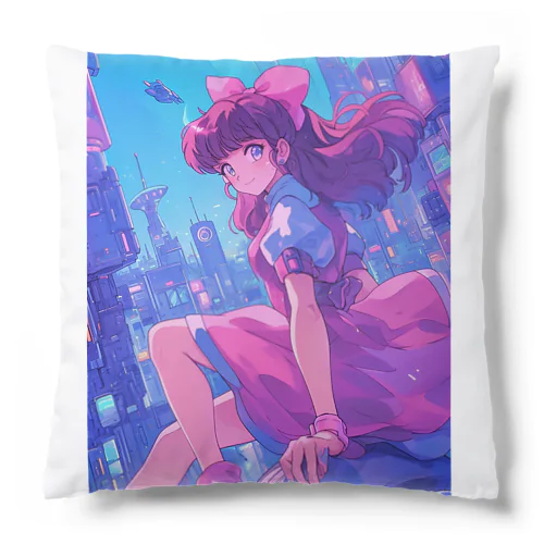 昭和レトロアニメ風近未来ガール Cushion