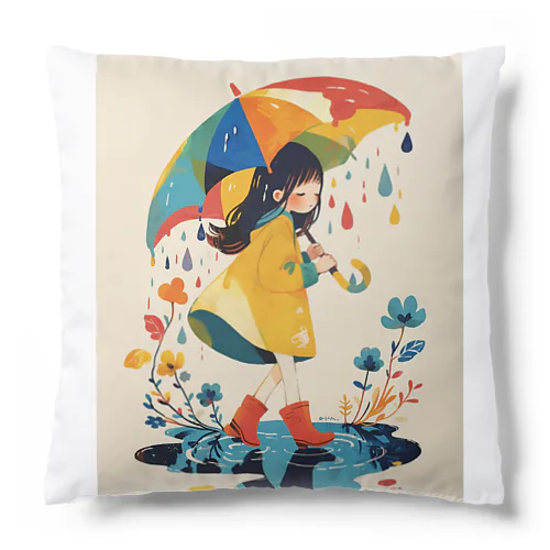 カラフルな雨の日  Hime  2530 Cushion