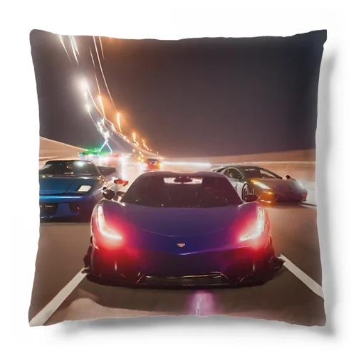 真夜中のレース：星空の下でのスピードバトル Cushion