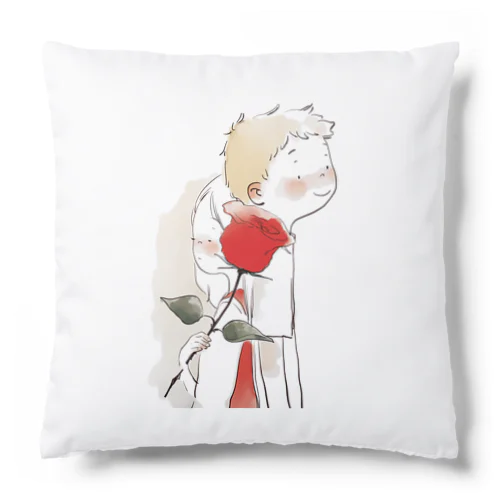 大きな赤い花 Cushion