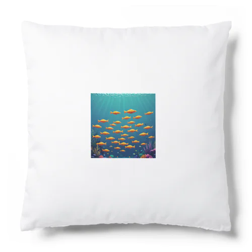 海中を泳ぐ魚のひれ Cushion