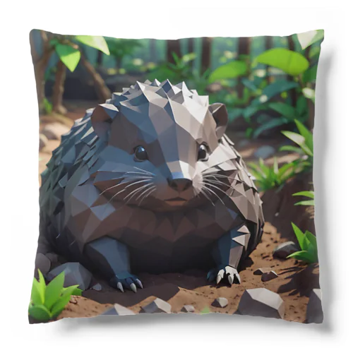 ローポリ風ハリモグラ Cushion