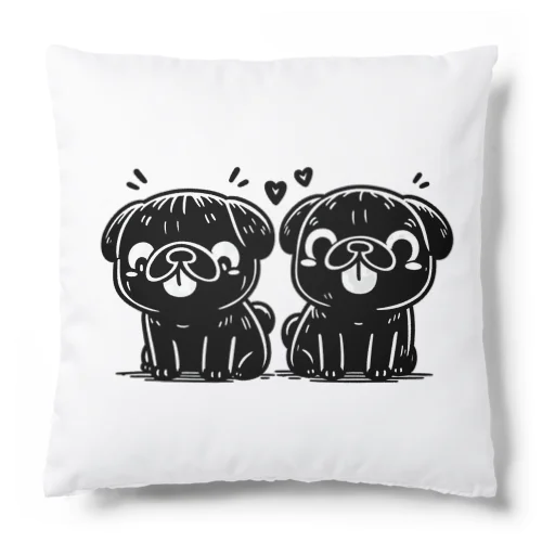 twin pug Cushion