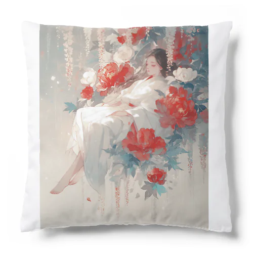 花の空間の中の美女　なでしこ1478 Cushion