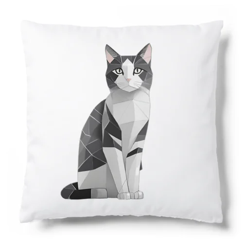 日本の猫　ハチワレさん Cushion