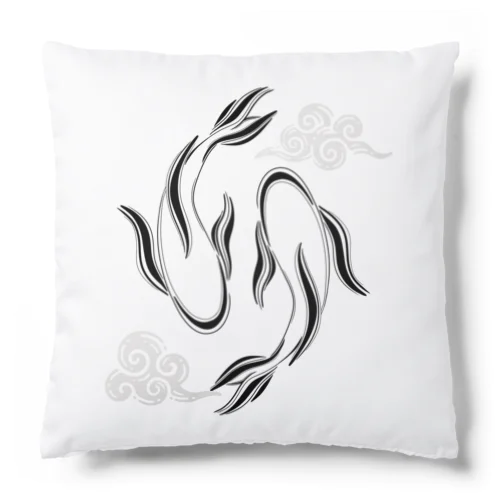 魚　黒 Cushion