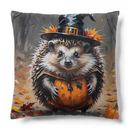 ハロウィンの仮装をしているハリネズミ Cushion