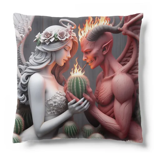 天使と悪魔のさぼてん Cushion