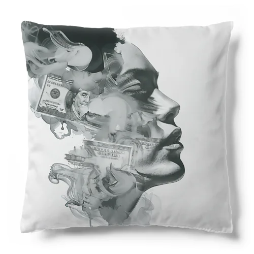 アート「女性の横顔」 Cushion