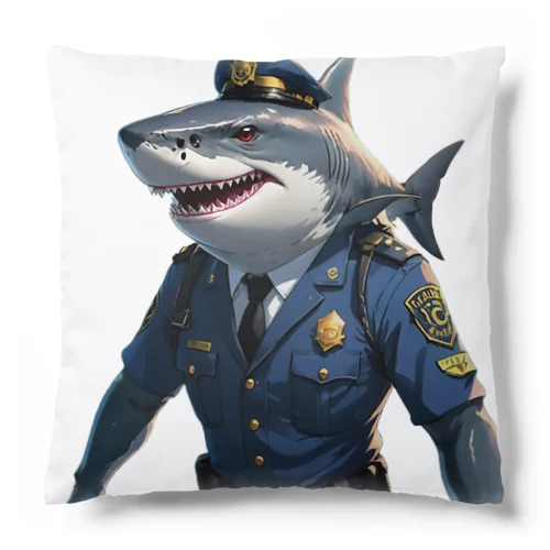 海の守護者：クールな警察鮫 Cushion