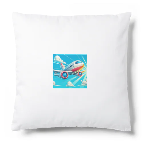 空飛ぶ飛行機のイラスト Cushion