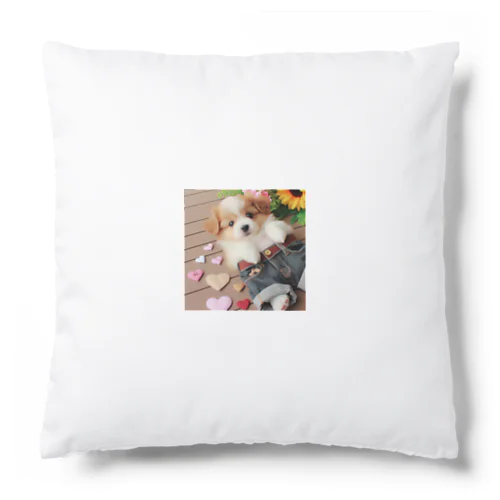 ジーパンがかわいいねー犬には　お似合いかも Cushion