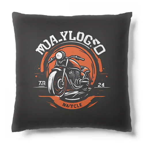 MAYCYCLE - バイク文化の新風を告げるオートバイロゴ Cushion