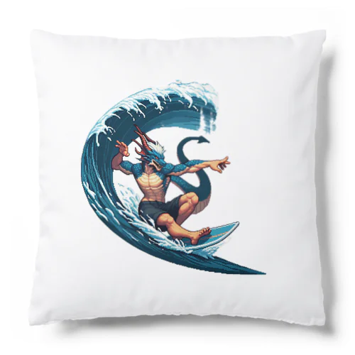 夏だ！ドラゴンもサーフィンだ Cushion