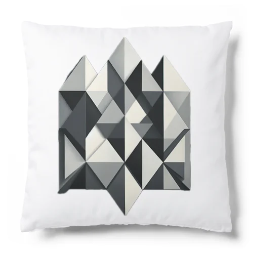 シックなグレーの抽象画 Cushion