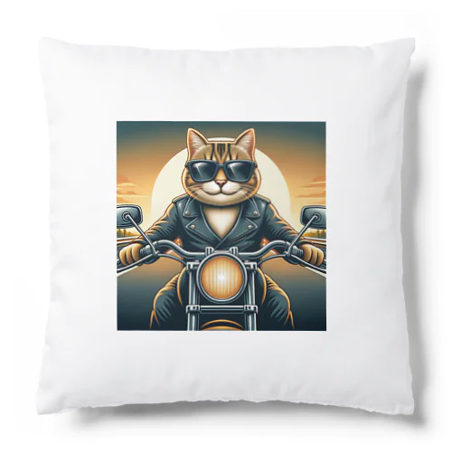 バイクに乗る猫 Cushion