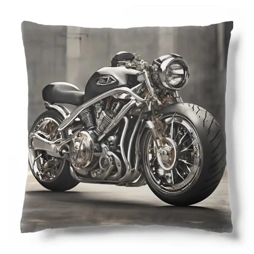 メカニカルアート：近未来デザインのオートバイ クッション