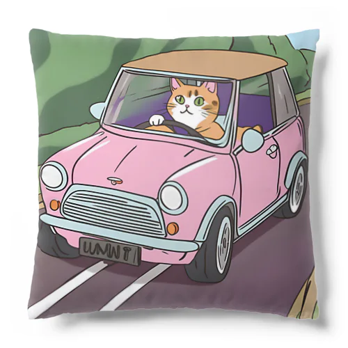 ピンクおみにとねこさん Cushion