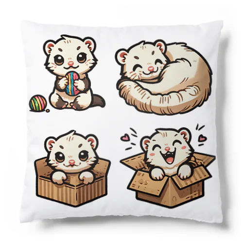 かわいいフェレットおはよう！！ Cushion