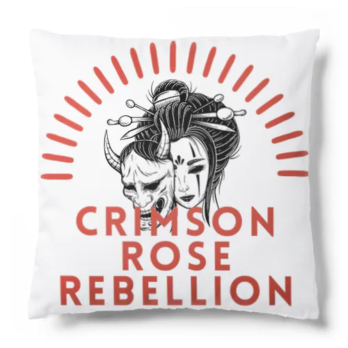 Crimson Rose Rebellion Cushion