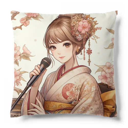 桜と新人歌手と　 Cushion